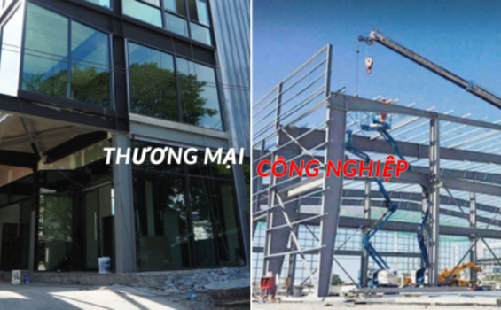 Những điểm khác biệt giữa nhà thép tiền chế thương mại và công nghiệp