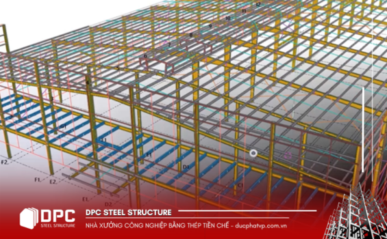 Bản vẽ nhà xưởng công nghiệp 2 tầng phổ biến hiện nay