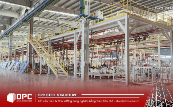 DPC Steel thi công kết cấu thép tại dự án nhà máy ô tô Thành Công Việt Hưng