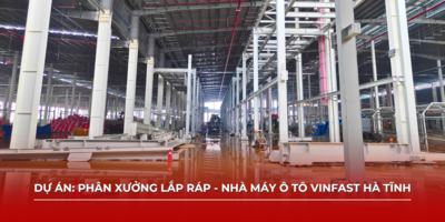 Phân xưởng lắp ráp - Nhà máy Sản xuất ô tô điện VinFast Hà Tĩnh