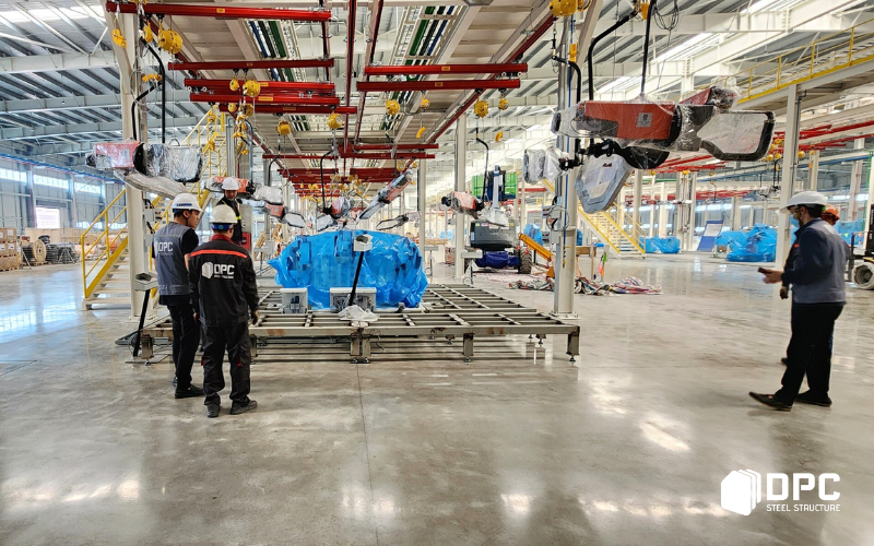 Kết cấu thép hỗ trợ việc ứng dụng tự động hóa trong sản xuất