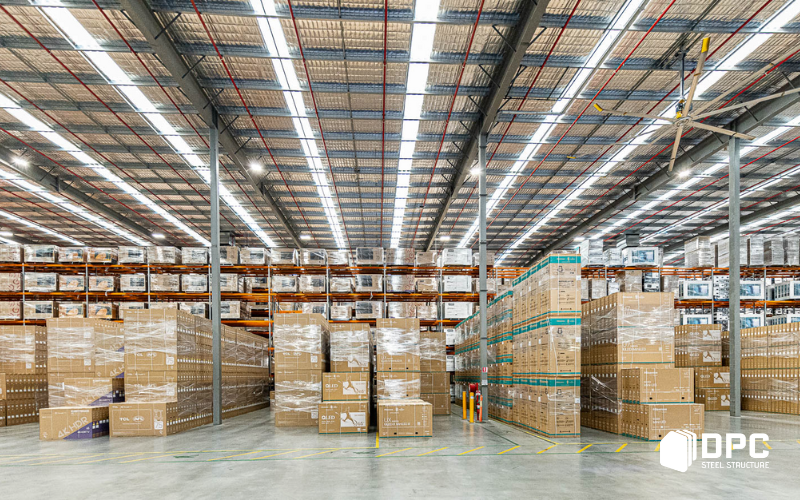 DPC Steel ứng dụng của nhà xưởng tiền chế trong ngành logistics