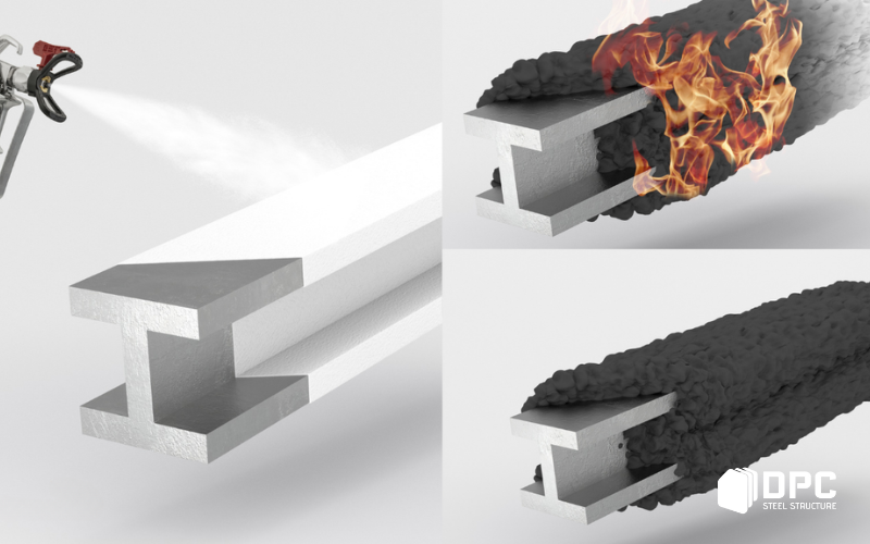 DPC Steel vai trò của lớp sơn chống cháy cho khung nhà thép tiền chế