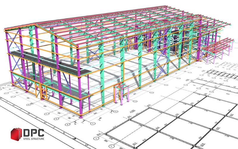 Nhà xưởng tiền chế ứng dụng mô hình BIM DPC Steel