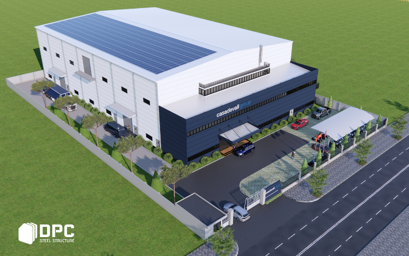 Nhà xưởng thông minh tích hợp điện mặt trời trên mái nhà