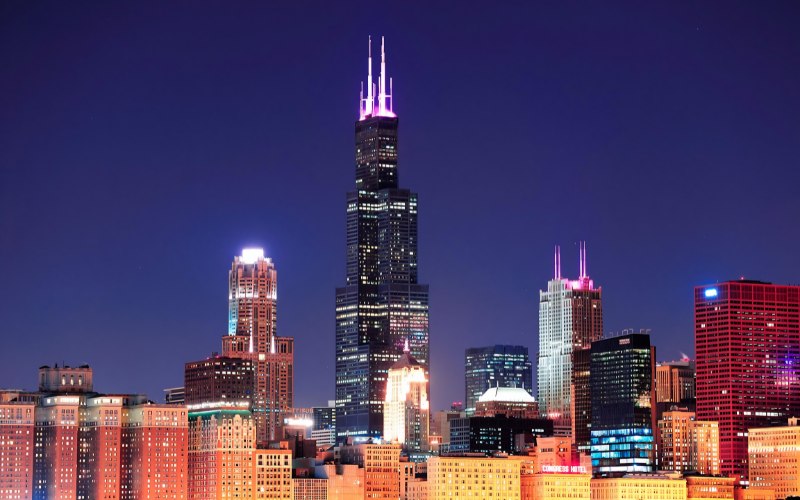 Willis Tower (Mỹ) – Đột phá với khung ống (Tube system)